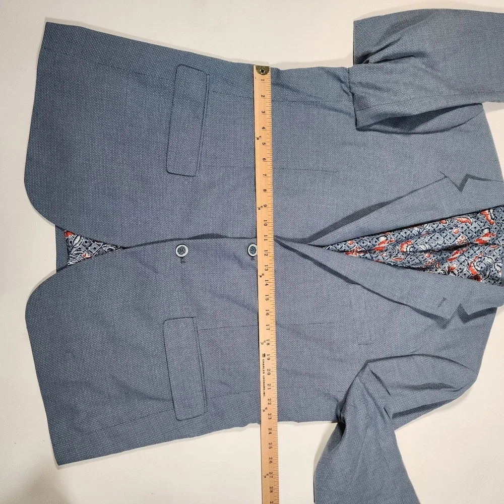 ALAN‎ FLUSSER blazer Blue With Floral Lining MENS (XL)